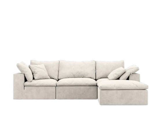 Cloud 4-Piece Sectional Helium Cloud