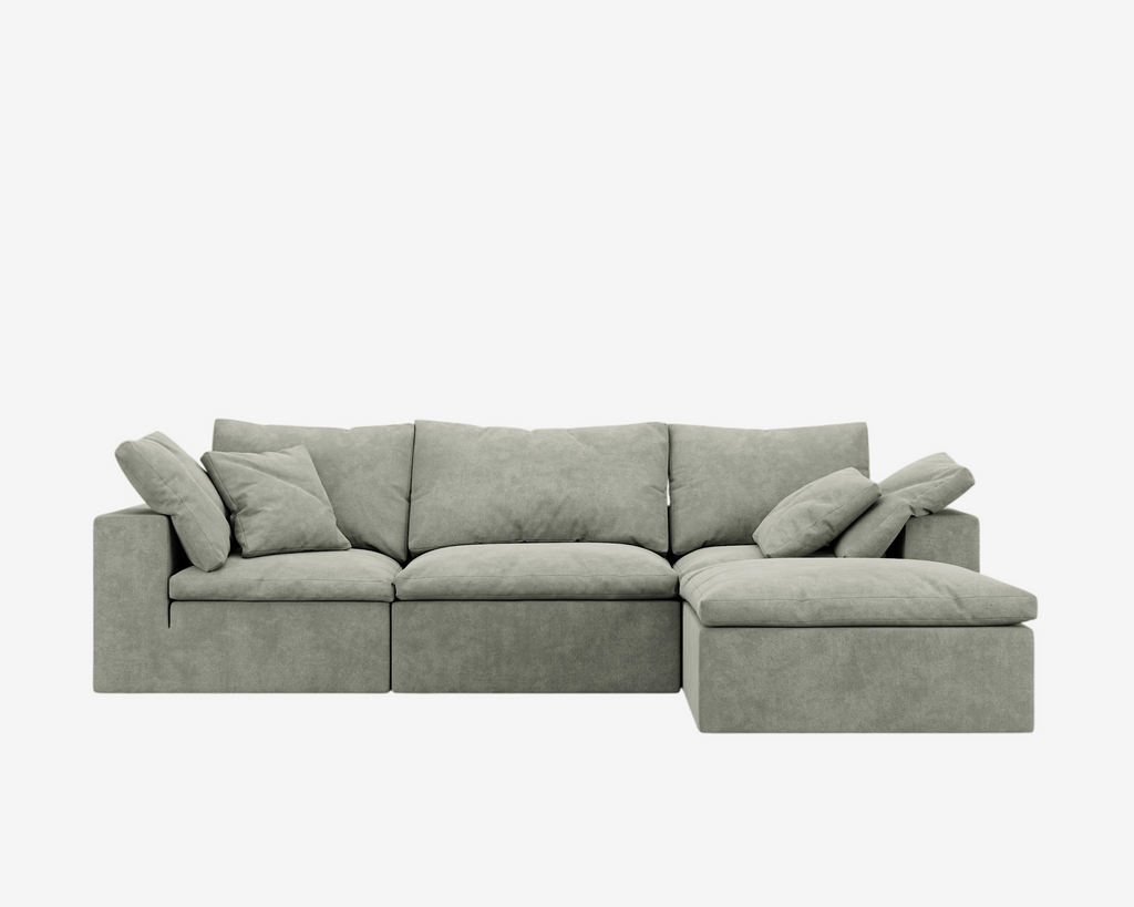 SmartFoam Krypton Green Cloud Sectional 4-Piece