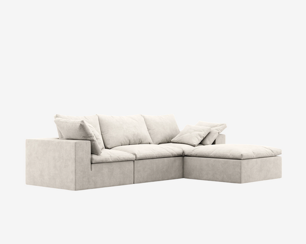 SmartFoam Cloud 4-Piece Sectional Helium Cloud