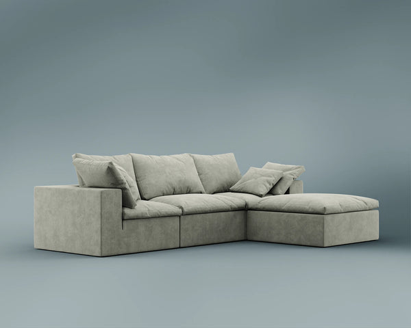 R4 Krypton Green Cloud Sectional 4-Piece