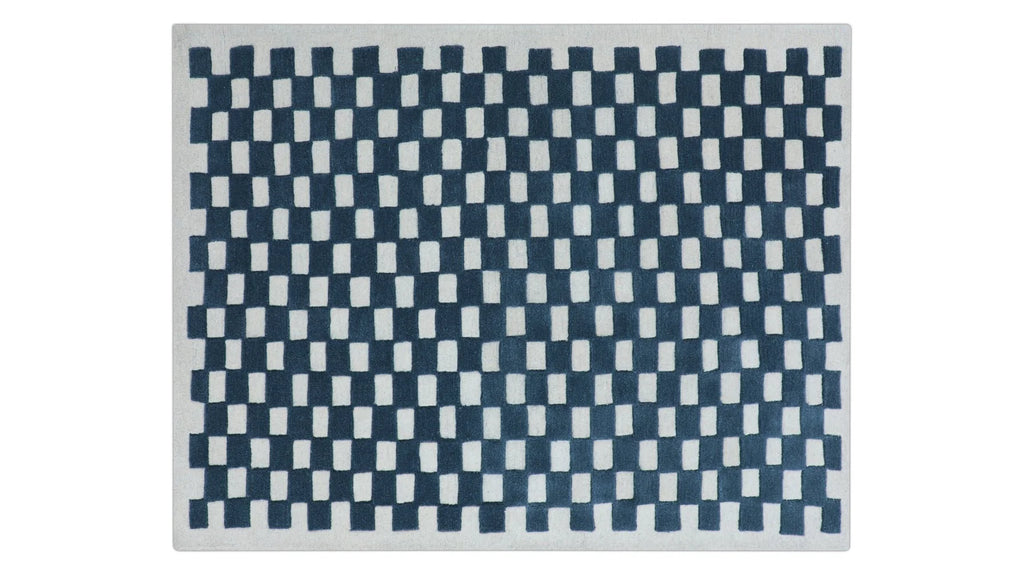 Checkers Rug x Scott Sueme 5x7, Teal