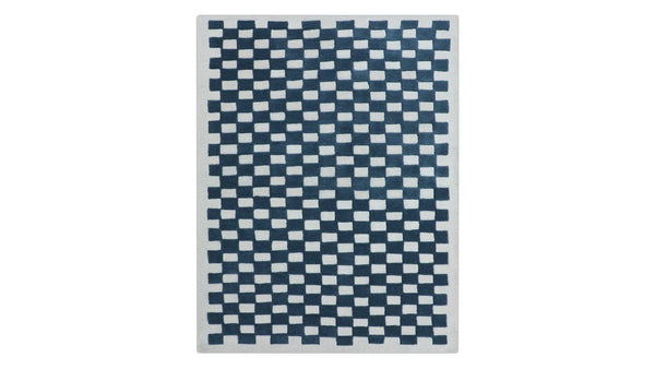 Checkers Rug x Scott Sueme 5x7, Teal