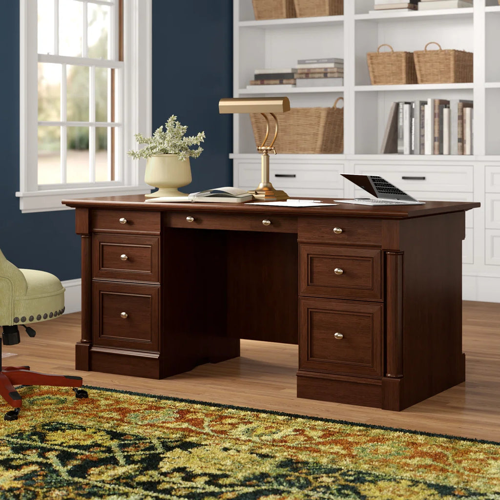 Radoslava Executive Desk Double Ped Cherry