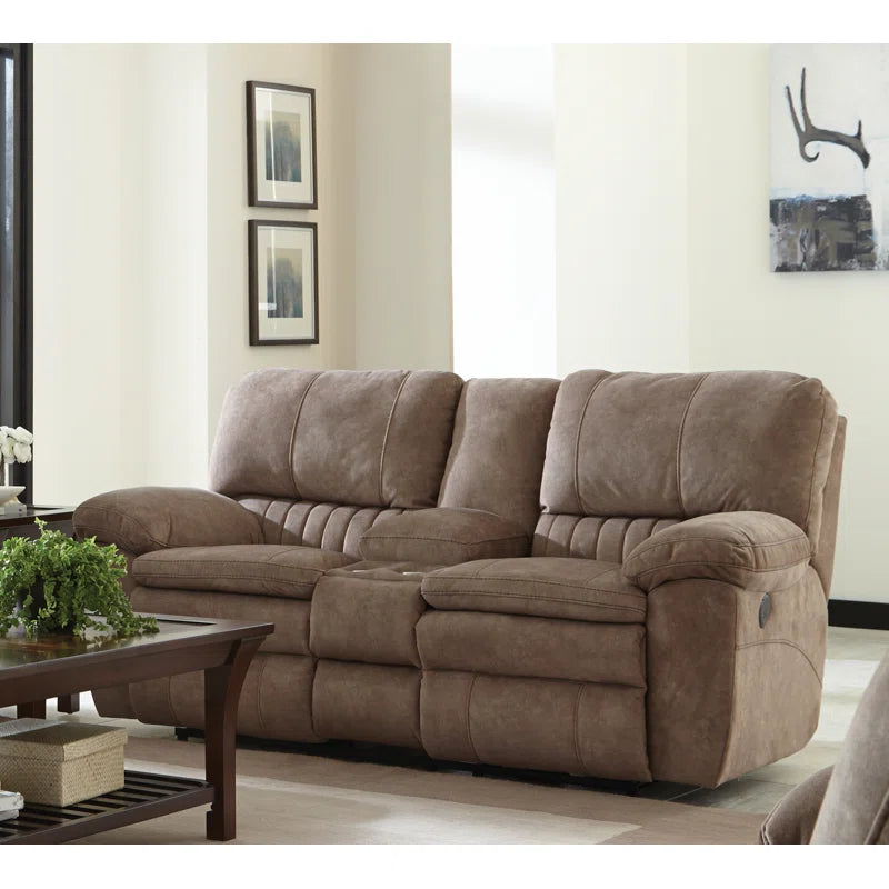Reyes 81.5" Pillow Top Arm Reclining Loveseat Portabella