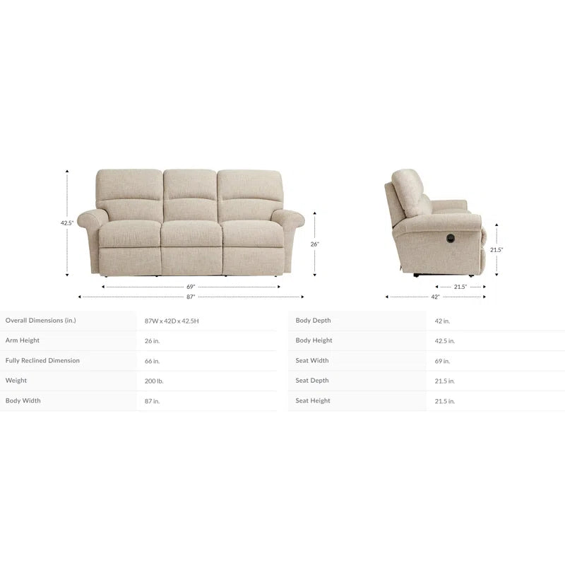 La-Z-Boy Robin Reclining Sofa Taupe – The Furniture Shop