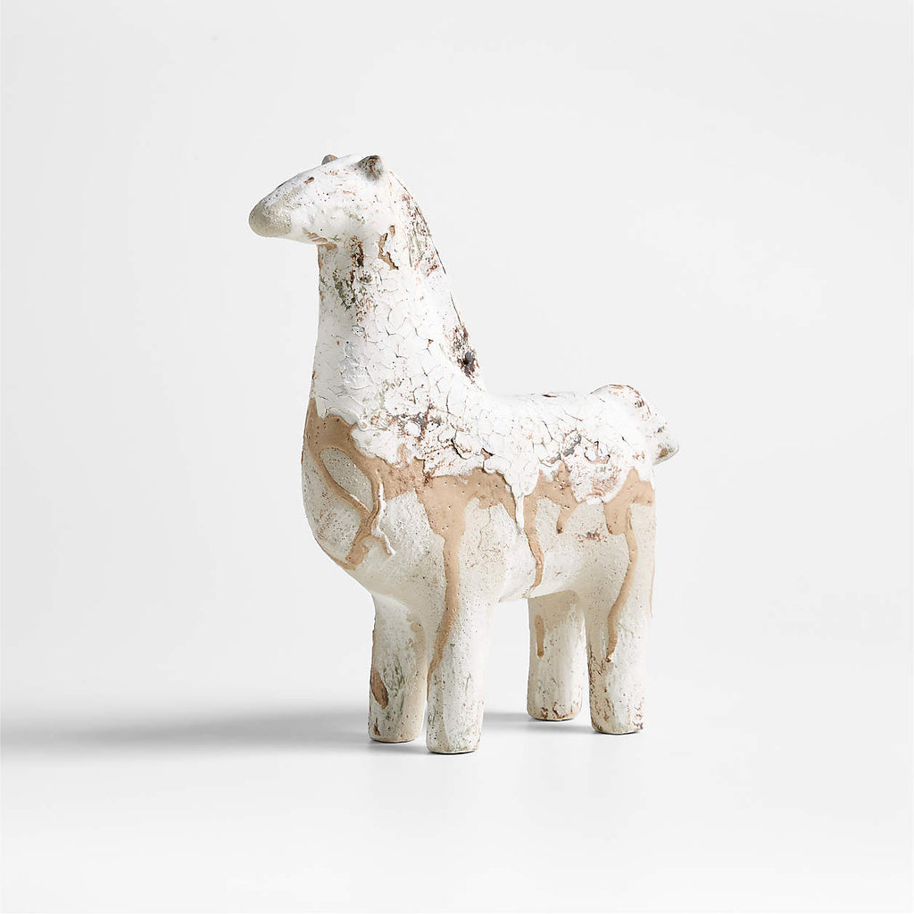 Pompeii Small White Decorative Horse Sculpture