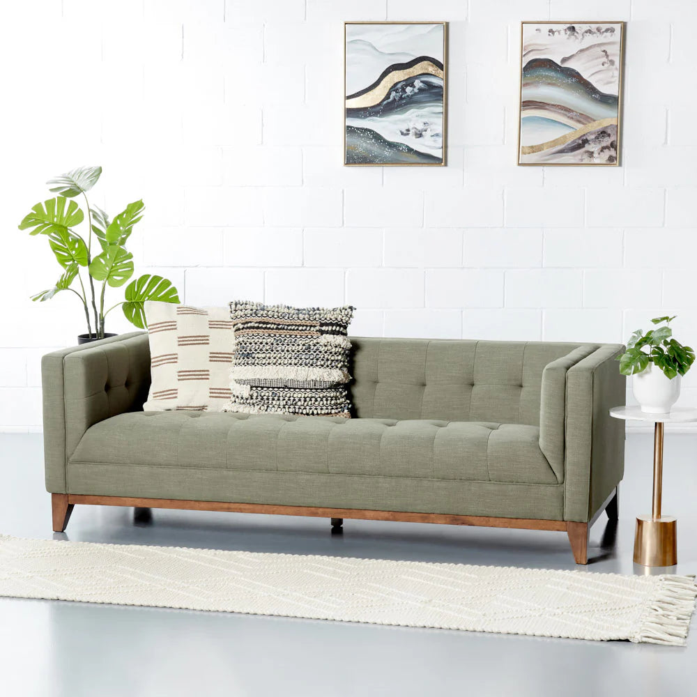 Landon Green Fabric Sofa