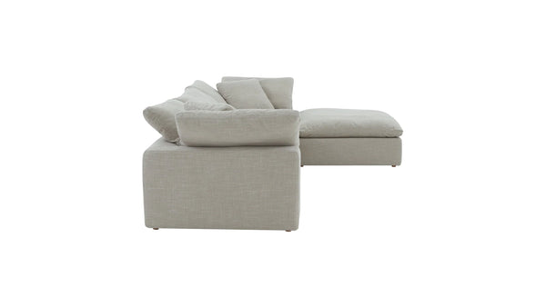 Cloud Style 4-Piece Modular Sectional Large, Light Pebble