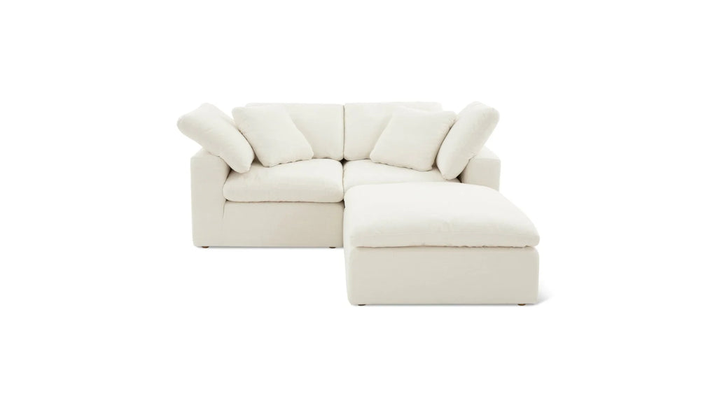 Cloud Style 3-Piece Standard Sectional Cream Linen