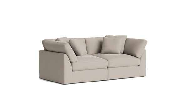 Cloud Style 2-Piece Modular Sofa Large, Light Pebble