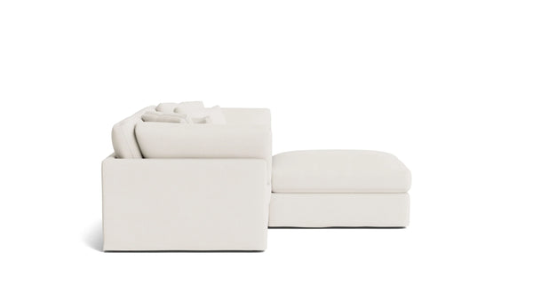Cloud Style 3-Piece Modular Sectional Large - Cream Linen