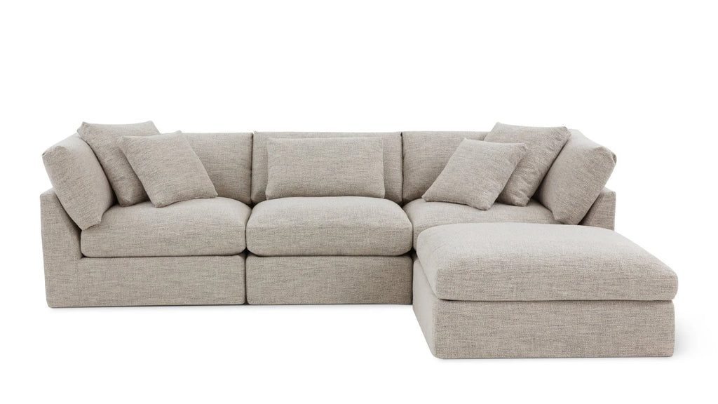 Cloud Style 4-Piece Modular Large Sectional Oatmeal