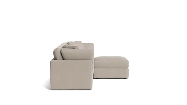 Cloud 4-Piece Modular Sectional Standard- Light Pebble