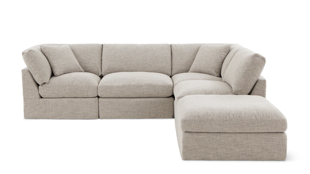 Cloud Style 5-Piece Modular Sectional Standard, Oatmeal