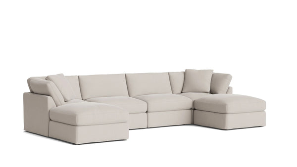 Cloud Style 6-Piece U-Shaped Sectional Clay
