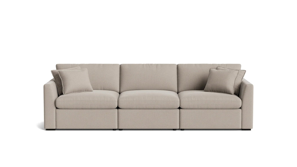 Lift Power Recliner 3-Piece Modular Sofa Light Pebble