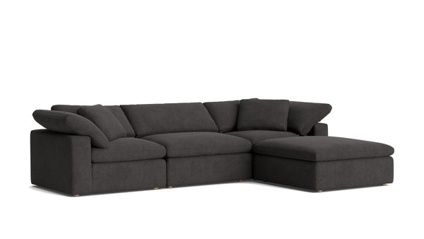 Cloud Style 4-Piece Sectional Large Dark Shadow