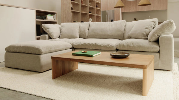 Cloud Style 4-Piece Modular Sectional Large, Light Pebble