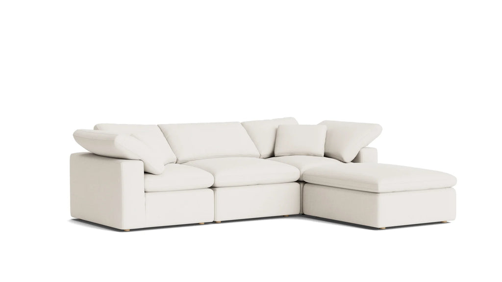 Cloud Style 4-Piece Modular Sectional Standard - Cream Linen