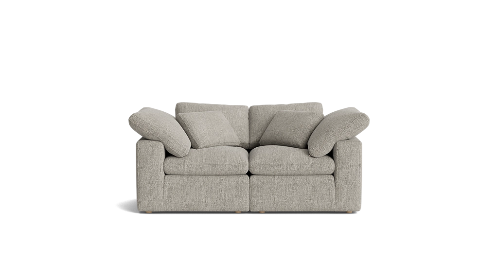 Cloud Style 2-Piece Modular Sectional Sofa Standard Oatmeal