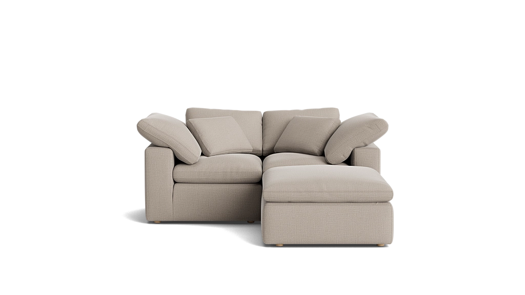 Cloud Style 3-Piece Modular Sectional Standard, Light Pebble