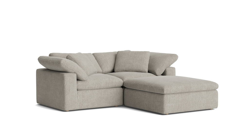Cloud Style 3-Piece Modular Large Sectional Oatmeal