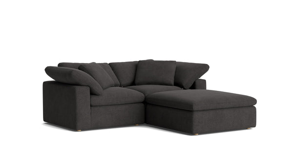 Cloud Style 3-Piece Modular Large Sectional Dark Shadow