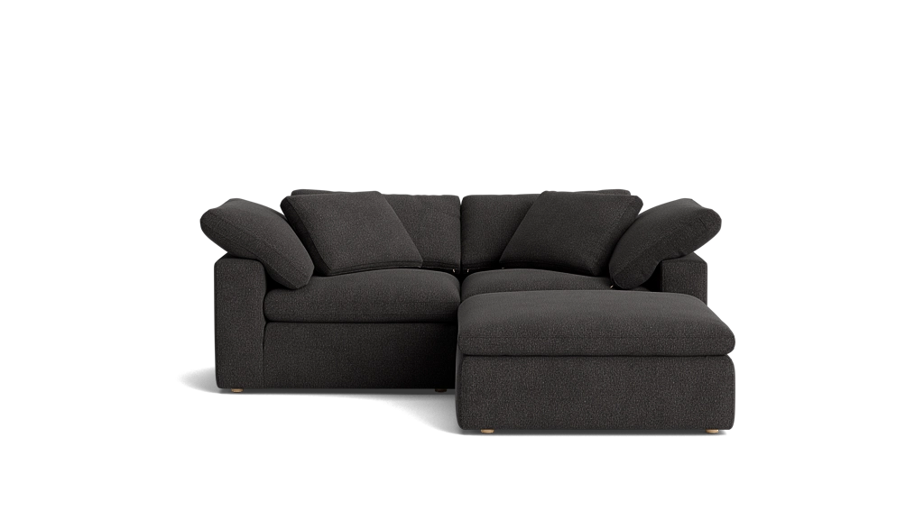 Cloud Style 3-Piece Modular Large Sectional Dark Shadow