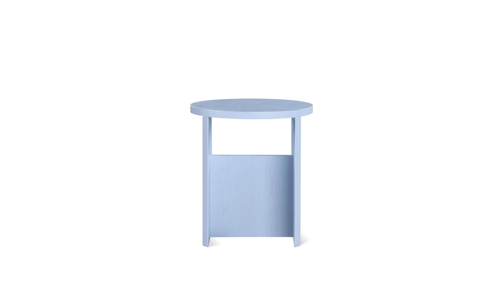 Glacier Blue Wood Stool