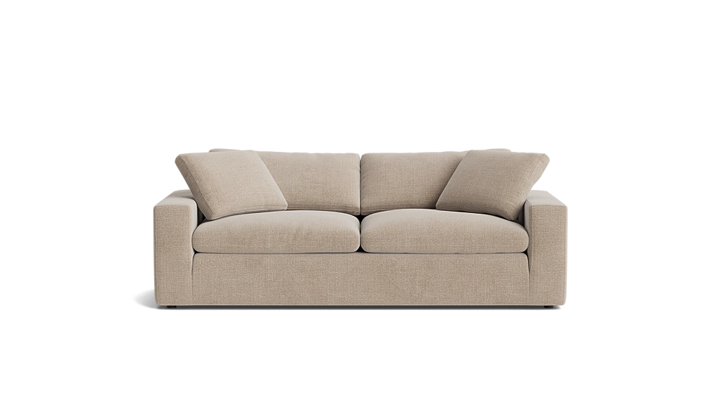 Cloud Style Champagne 3-Seater Sofa