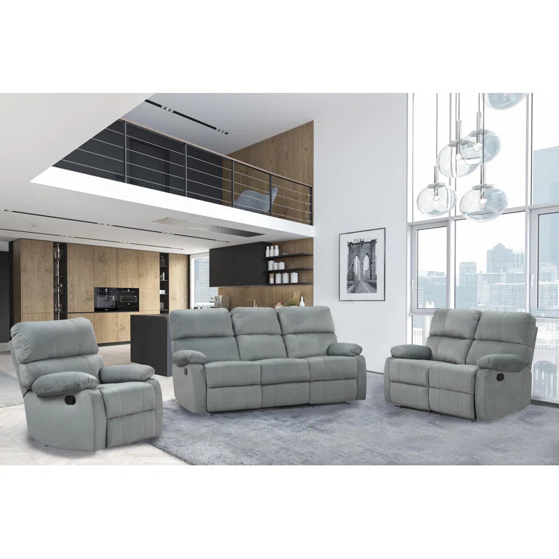 3 Piece Chenille Motion Glider Reclining Sofa Set Manual The Furniture Shop Toronto