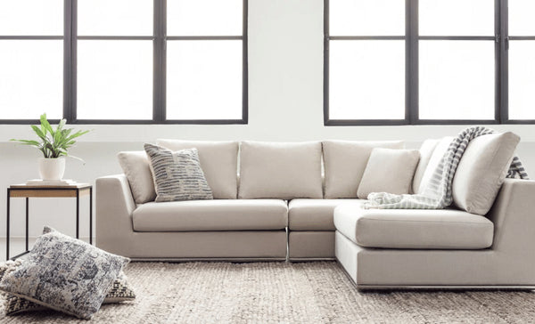 Flow 4- Piece Modular Sectional Cream XL