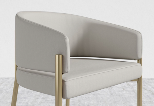 Solana Dining Chair Alesund Fabric /Brass Base