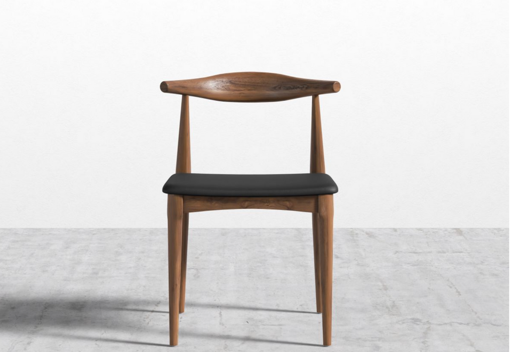 Elbow Chair Walnut & Trento Jet Black