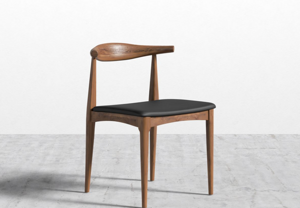 Elbow Chair Walnut & Trento Jet Black