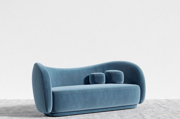 Diane Sofa Velvet Blue Solstice