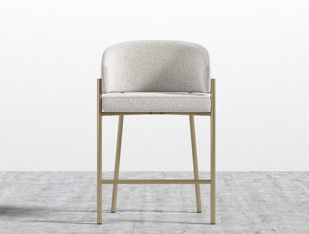 Solana Counter Stool Pearl/Brass