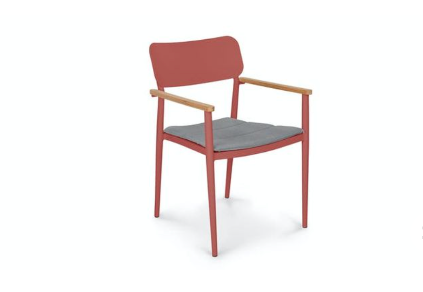 Outdoor Terracotta & Stega Gray Dining Chair