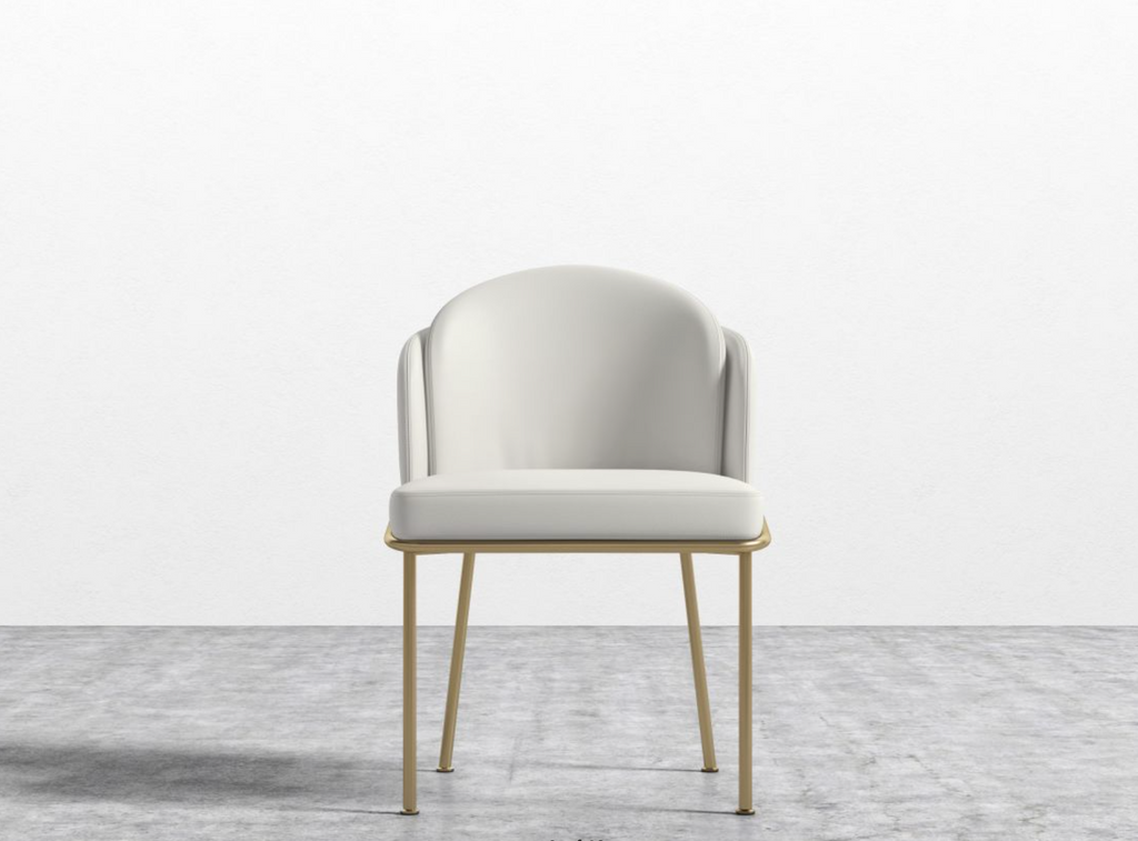 Angelo Dining Chair Trento Eggshell/Brass