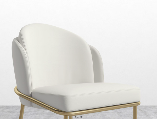 Angelo Dining Chair Trento Eggshell/Brass