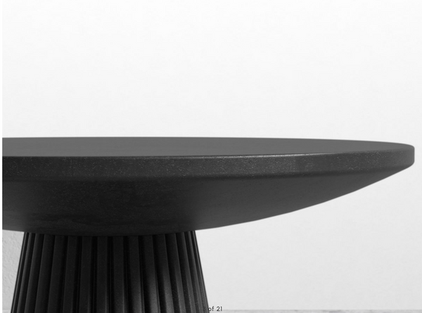 Gelas Black Wax Concrete Side Table