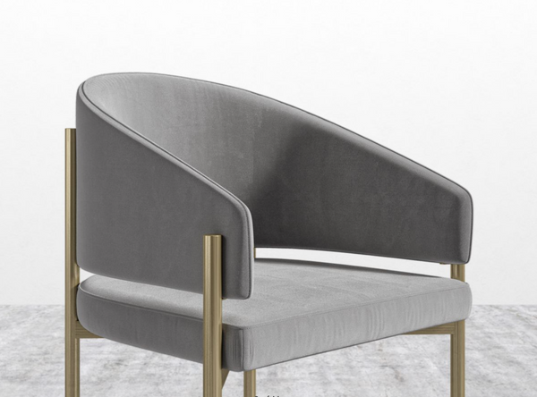 Glacier Grey/Antique Brass Dining Chair