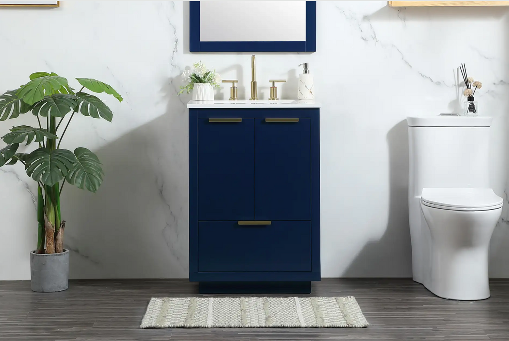 24" Single Bathroom Vanity Blue