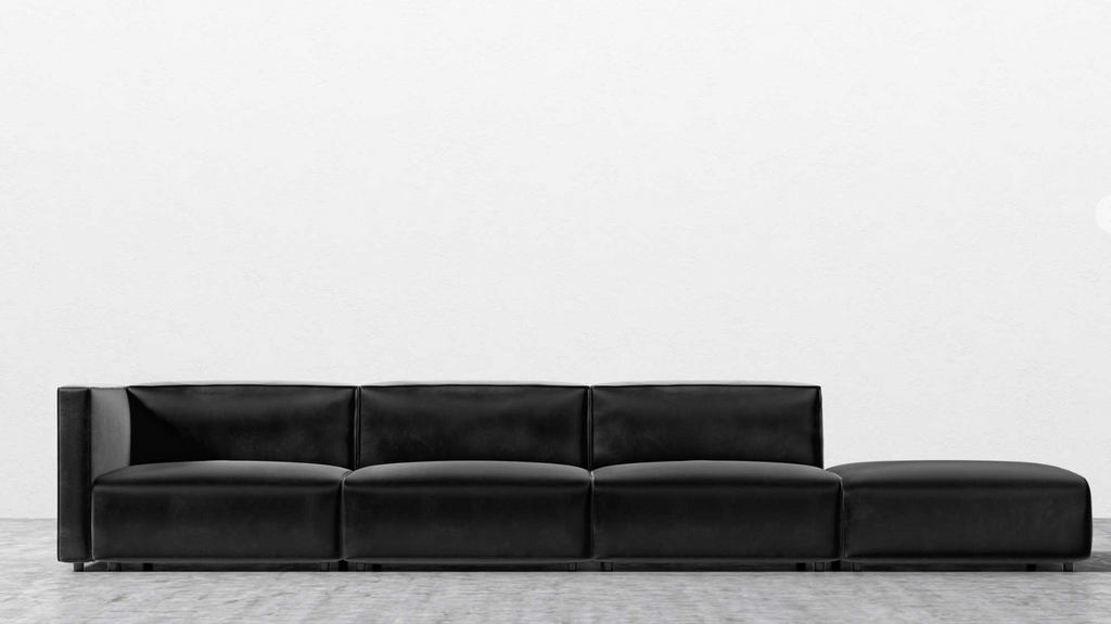 Arya Open Right Modular Sectional Velvet Black