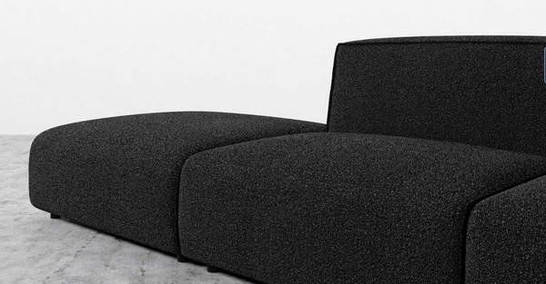 Arya Modular Sofa with Open End Caviar Chatou Boucle