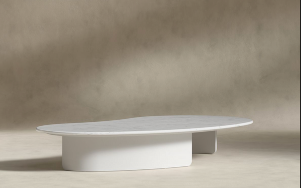 Valerian Coffee Table White Carrara Marble