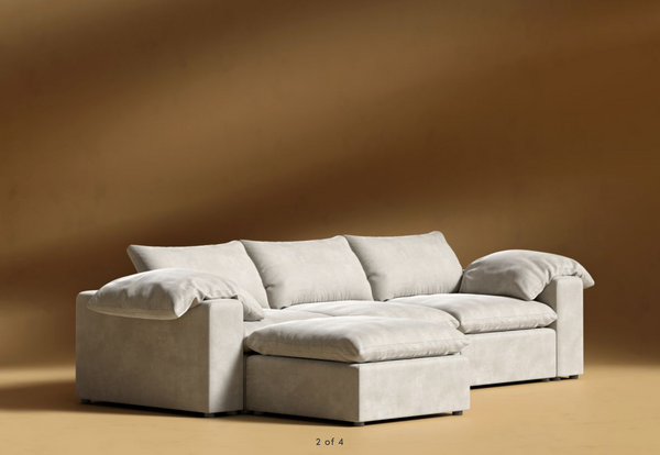 Nuvo Sectional Latte Suede