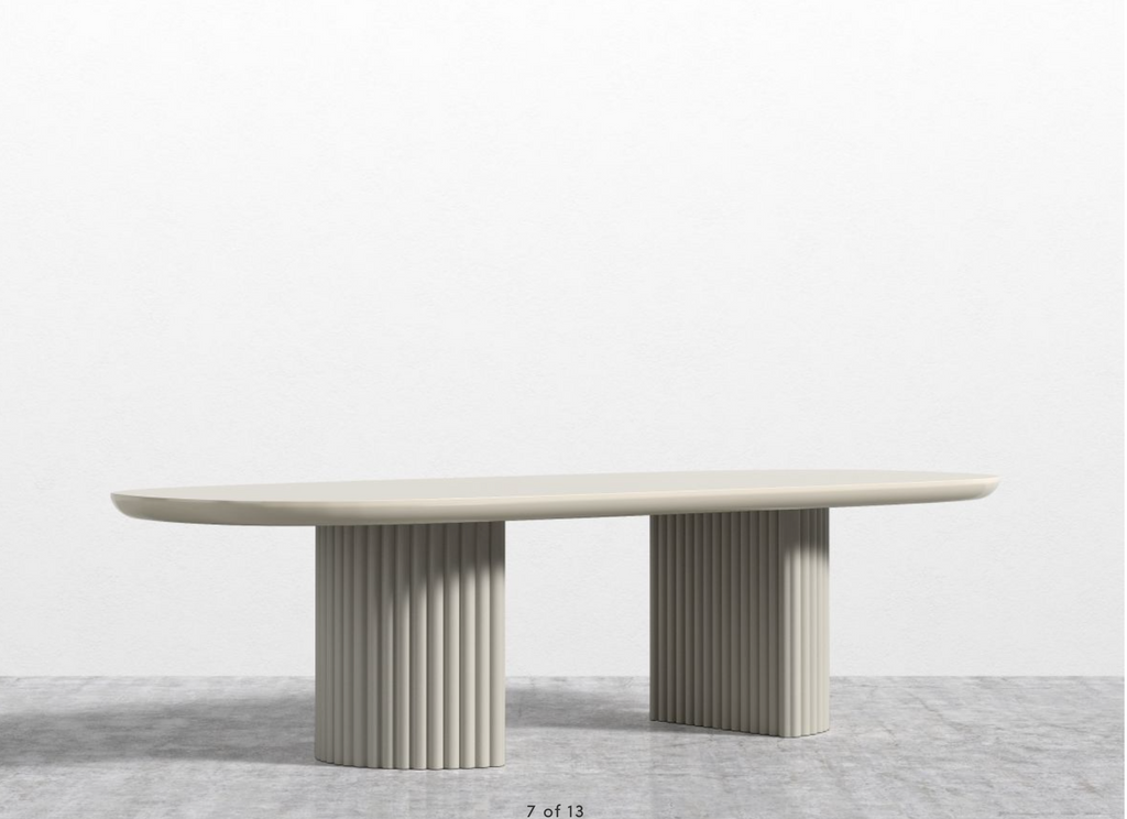 Osten Table 120" Concrete Alabaster Matte Lacquer