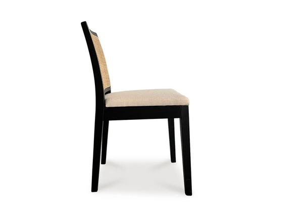 Orville Rattan Black Dining Chair (Set of 2)