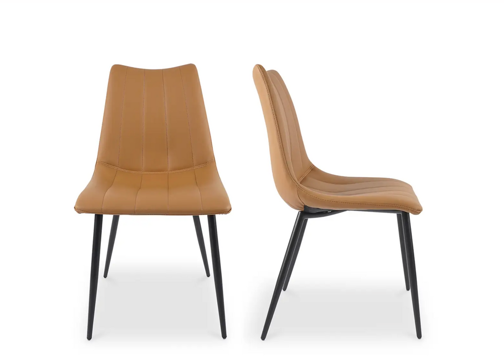 Alibi Dining Chair Leather Tan (Set of 2)